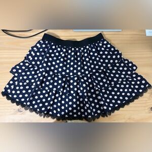 Polka Dot Ruffle Skort (elastic waist band)